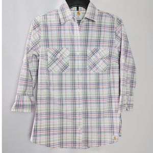 Carhartt Ladies Plaid Roll Tab Button Down Shirt